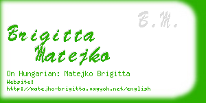 brigitta matejko business card